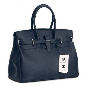 Geanta dama din piele naturala DiAmanti Damiana Blu Scuro